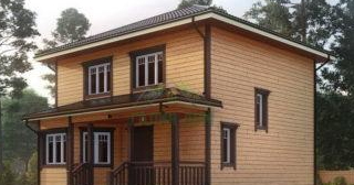 Двухэтажный дом из бруса в Зеленодольске от Строй-Злн - строительство от 134667 руб.