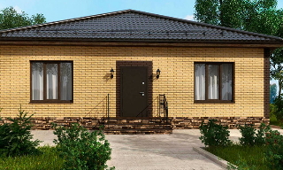 Проекты одноэтажных домов из кирпича | Строй-Злн - Зеленодольск от 3626 рублей