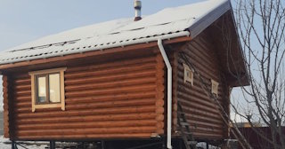 Баня из оцилиндрованного бревна под ключ в Зеленодольске - от 134667 рублей